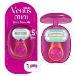 Gillette Venus Extra Smooth Travel Razor Kit for Women, Mini Handle +