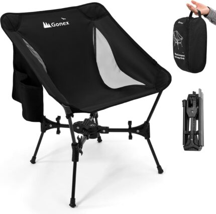 Gonex Camping Chair, Ultra-Compact Portable Lightweight Folding