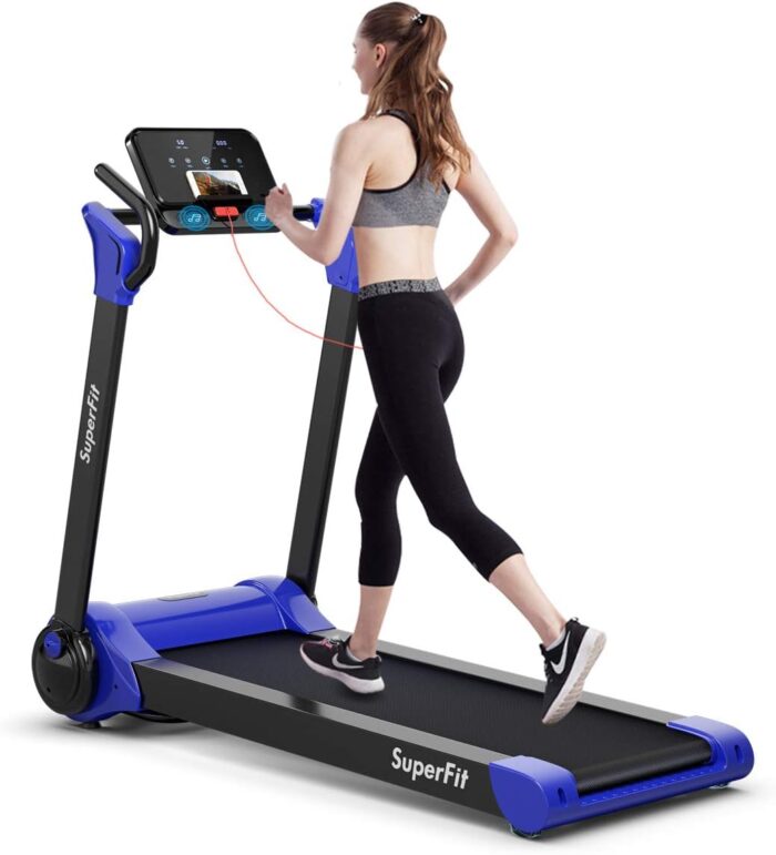 Goplus 2.25HP Electric Folding Treadmill, Installation-Free