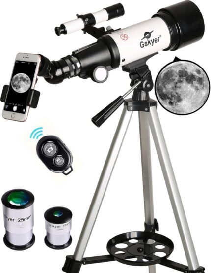 Gskyer Telescope, 70mm Aperture 400mm AZ Mount Astronomical Refracting