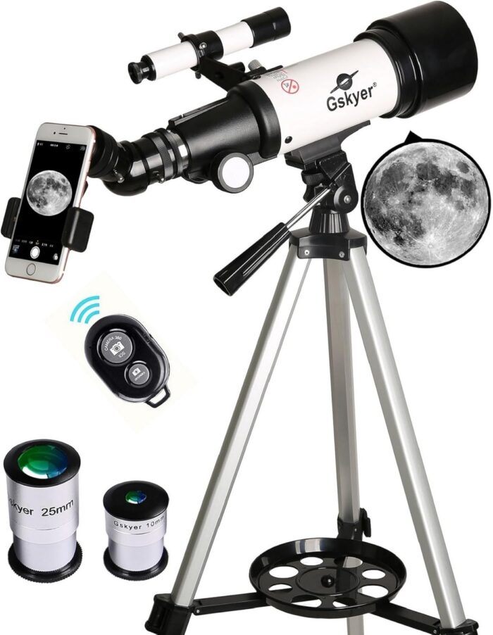 Gskyer Telescope, 70mm Aperture 400mm AZ Mount Astronomical Refracting