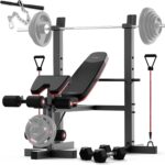 HARISON 6 in 1 Weight Bench Set with Leg Extension and