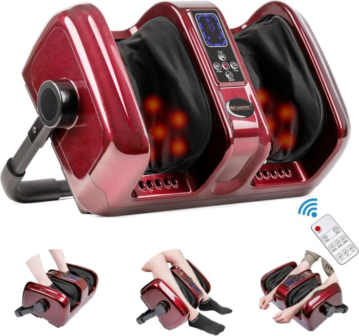 H&B Luxuries Electric Shiatsu Foot Massager Machine with Heating and