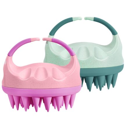 HEETA Scalp Massager with Soft Silicone Bristles for Hair Growth,