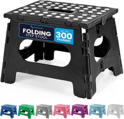 Handy Laundry - Folding Step Stool is Sturdy Enough to Support Adults