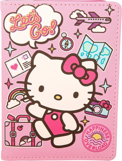 Hello Kitty Passport Holder for Travel Official License, Cute Passport