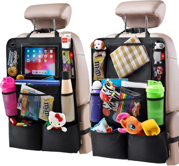 Helteko Backseat Car Organizer, Kick Mats Back Seat Protector with