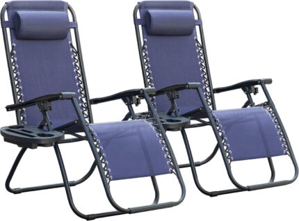 Homall Zero Gravity Chair Patio Folding Lawn Outdoor Lounge Gravity