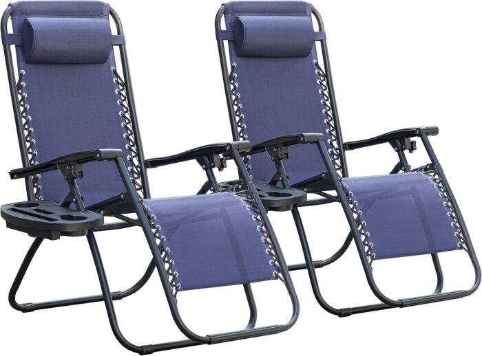 Homall Zero Gravity Chair Patio Folding Lawn Outdoor Lounge Gravity