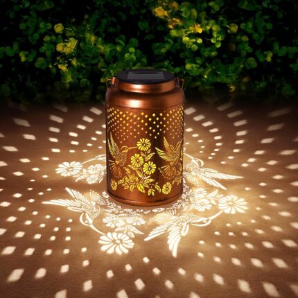 Hummingbird Solar Lantern Outdoor Waterproof Garden Decor Hanging