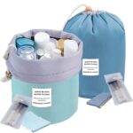 INVODA 2PCS Travel Cosmetic Bag Makeup Organizer Bag Bathroom Cases