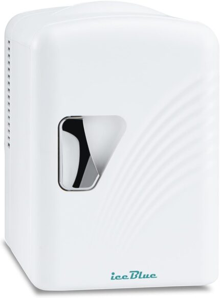 Iceblue Skincare Fridge, 4L/6 Can Retro Mini Fridge for Bedroom, 110V