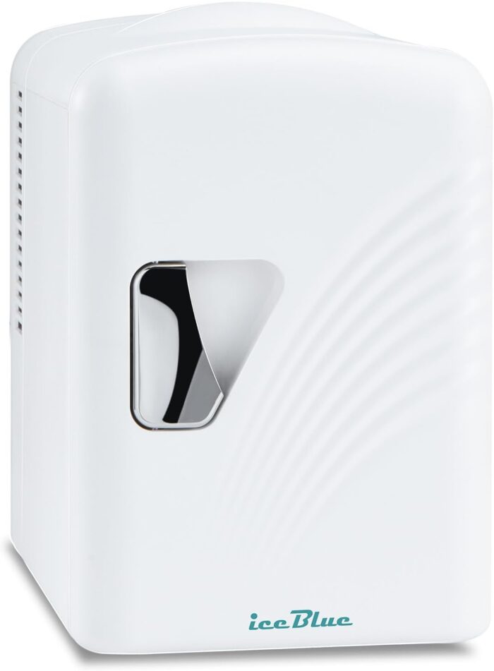 Iceblue Skincare Fridge, 4L/6 Can Retro Mini Fridge for Bedroom, 110V