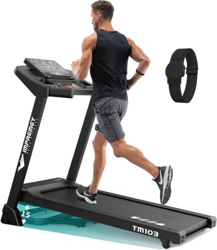 Impremey Foldable Treadmill with Incline 15 Levels for Home