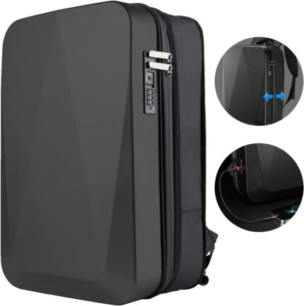 JUMO CYLY Anti-Theft Hard Shell Laptop Backpack, Expandable Waterproof