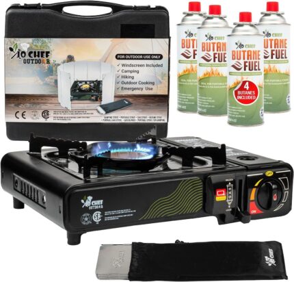 JoChef Butane Camping Stove - 9,500 BTU Portable Gas Stove