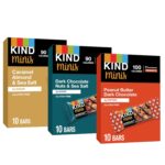 KIND Bar Minis, Variety Pack, Dark Chocolate Nuts and Sea Salt, Peanut