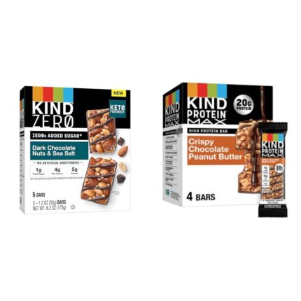 KIND ZERO Added Sugar Bars, Keto Friendly Snacks, Dark Chocolate Nuts