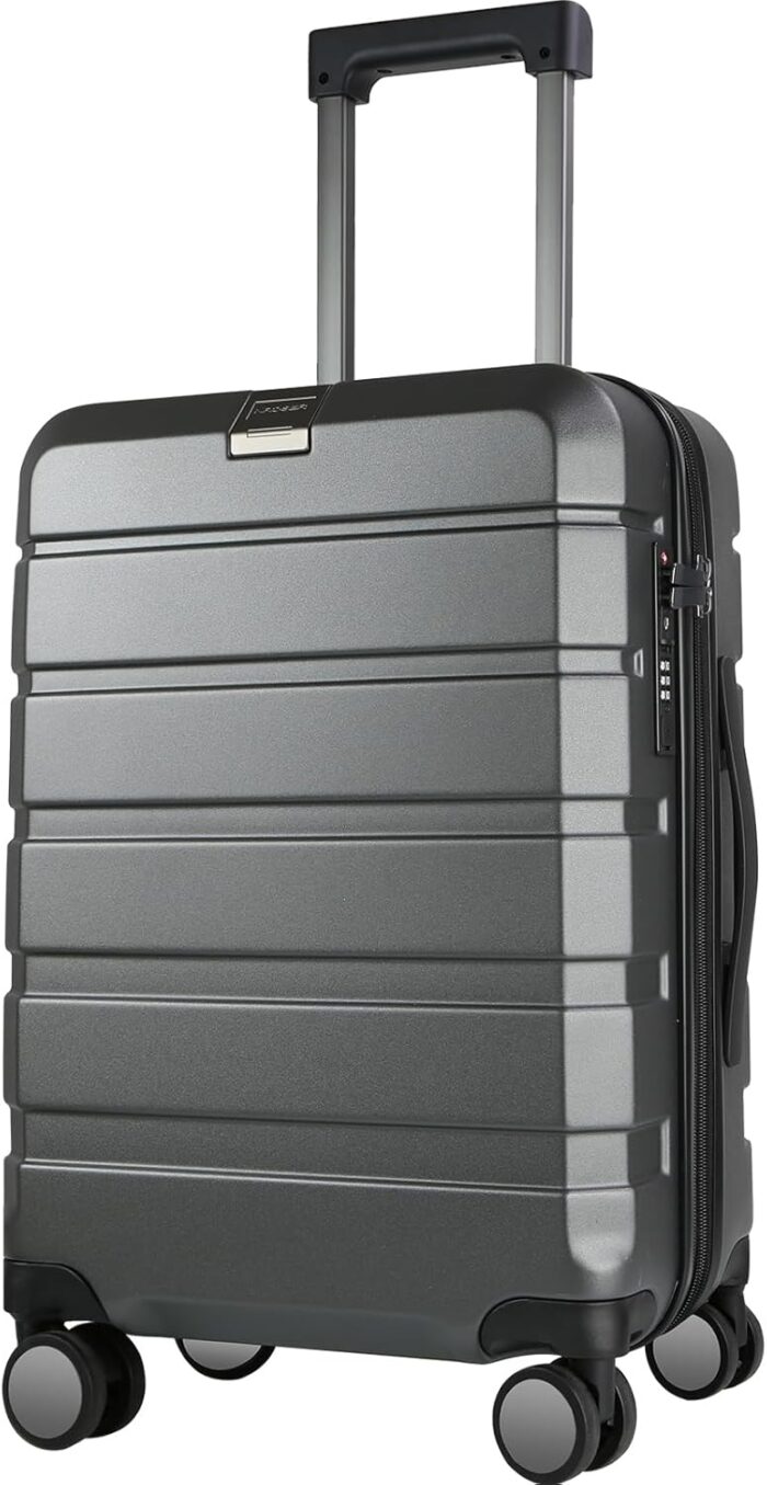 KROSER Hardside Expandable Carry On Luggage with Spinner Wheels &