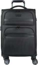 KROSER Softside Expandable Carry On Luggage with Spinner Wheels &