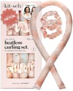 Kitsch Satin Heatless Hair Curler Set - Heatless Curls Overnight, Hair