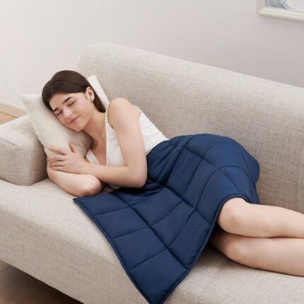 L'AGRATY Weighted Lap Pad 5lb: Small Weighted Blanket for Adults -