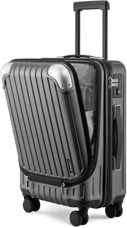 LEVEL8 Grace Carry On Luggage, 20 Inch Hardside Suitcase, Abs+Pc