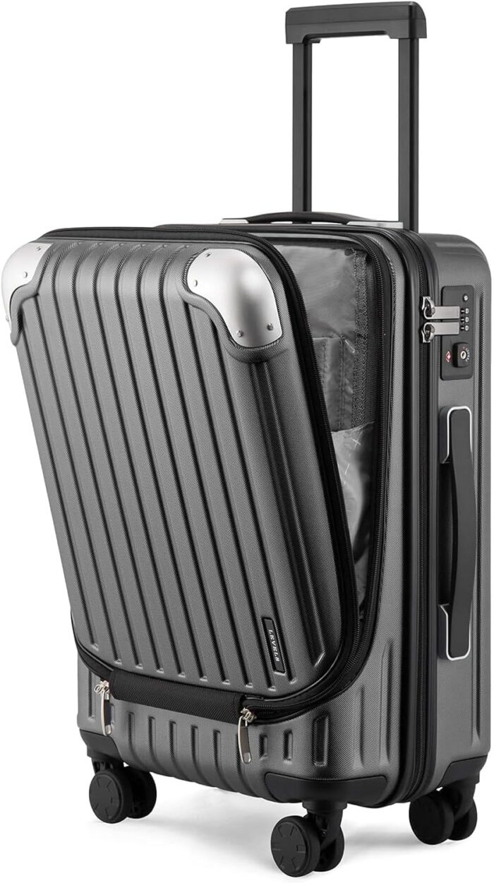 LEVEL8 Grace Carry On Luggage, 20 Inch Hardside Suitcase, Abs+Pc