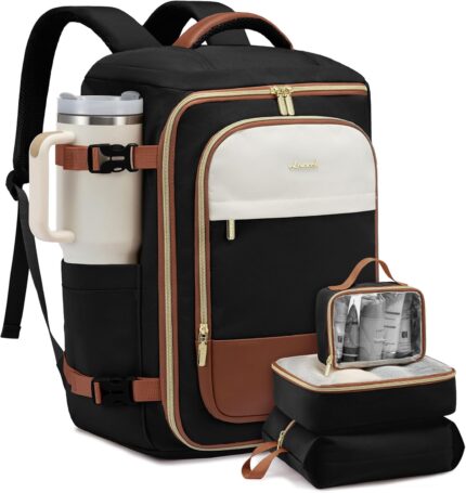 LOVEVOOK 40L Travel Backpack for Women, TSA Approved Carry On Backpack