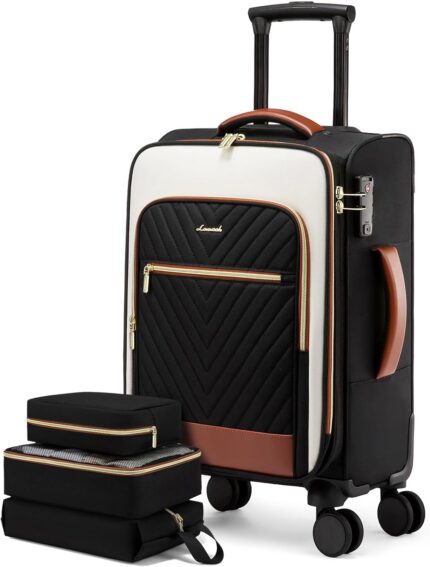 LOVEVOOK Carry On Luggage 22x14x9 Airline Approved,20 Inch Carry-on
