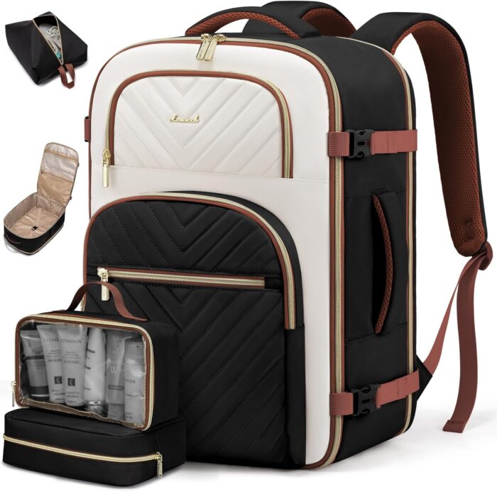 LOVEVOOK Travel Backpack Carry on Flight Approved 40L,Waterproof TSA