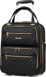 LUGGEX Underseat Carry On Luggage with Wheels, Stylish Lightweight