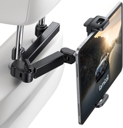 Lamicall Car Headrest Tablet Holder - [3 in 1 Extension Arm]