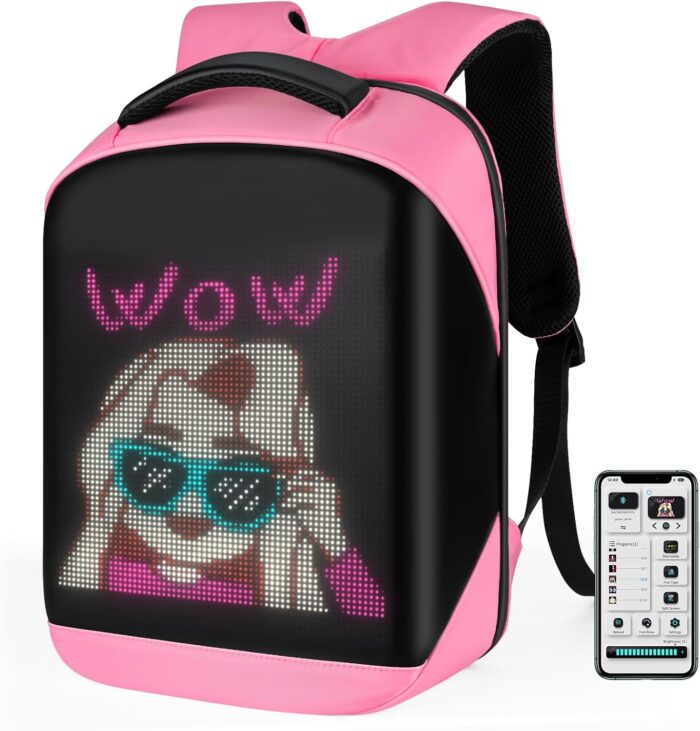 Laptop Backpack with LED Display, DIY Fashion Backpack, Waterproof
