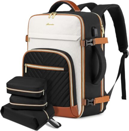 Large Carry On Travel Backpack: Flight Approved 40L Waterproof TSA