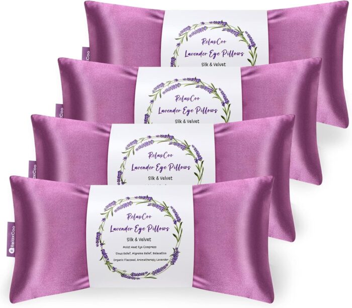 Lavender Eye Pillow for Relaxation, Yoga, Sleeping, Weighted Eye Mask