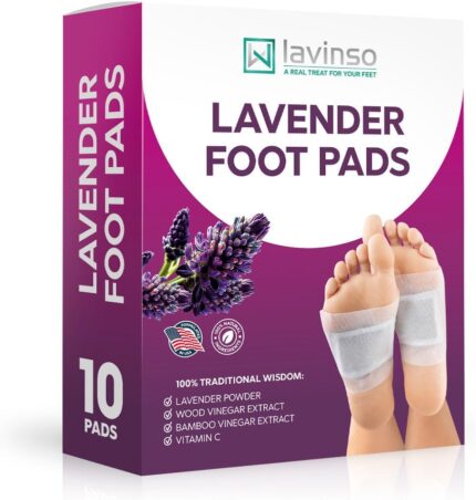 Lavinso Lavender Foot Pads - Deep Relaxation for Stress - Patch Helps