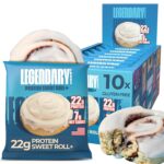 Legendary Foods 22g Protein Cinnamon Roll - Premium High Protien Bars,