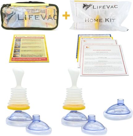 LifeVac Home & Yellow Travel Combo Kit - Portable Suction Rescue