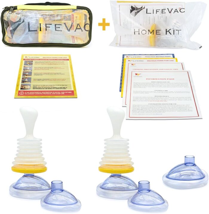 LifeVac Home & Yellow Travel Combo Kit - Portable Suction Rescue