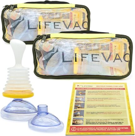 LifeVac Yellow Travel Kit 2 Pack - Portable Suction Rescue Device,