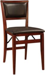 Linon Keira Pad Folding Chair, Set of 2, Engineered Wood
