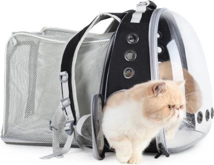 Lollimeow Cat Carrier Backpack, Bubble Expandable Backpack Carrier,