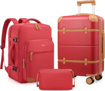 Luggage Sets 3 Piece, Expandable 100% PC Hardshell Suitcase with