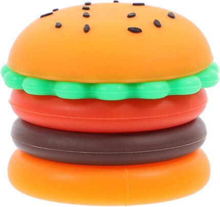 Luxshiny Portable Silicone Hamburger-shaped Cosmetic Jars Leakproof
