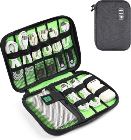 Luxtude Cord Organizer Travel, Cable Organizer Bag, Portable Charger