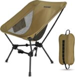 MARCHWAY Lightweight Folding Camping Chair, Stable Portable Compact