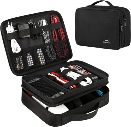 MATEIN Electronics Organizer Travel Case, Water Resistant Cable