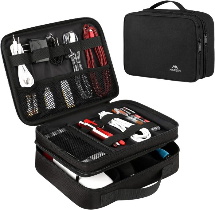MATEIN Electronics Organizer Travel Case, Water Resistant Cable