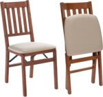 MECO STAKMORE Arts and Craft Folding Chair Fruitwood Finish, (Set of